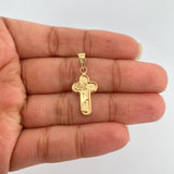 Dije Cruz Rostro Cristo 0.85gr / 1 in / Oro Amarillo 18K %