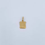 Dije Placa Pergamino 0.75gr / 1 in / Oro Amarillo 18K %