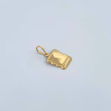 Dije Placa Pergamino 0.8gr / 1 in / Oro Amarillo 18K %