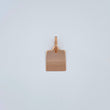 Dije Placa Rectangular 0.5gr / 3/4 in / Oro Rosa 18K %