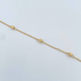 Tobillera Espiga 1.9gr / 9 3/4 in / 4mm Oro Amarillo 18K %