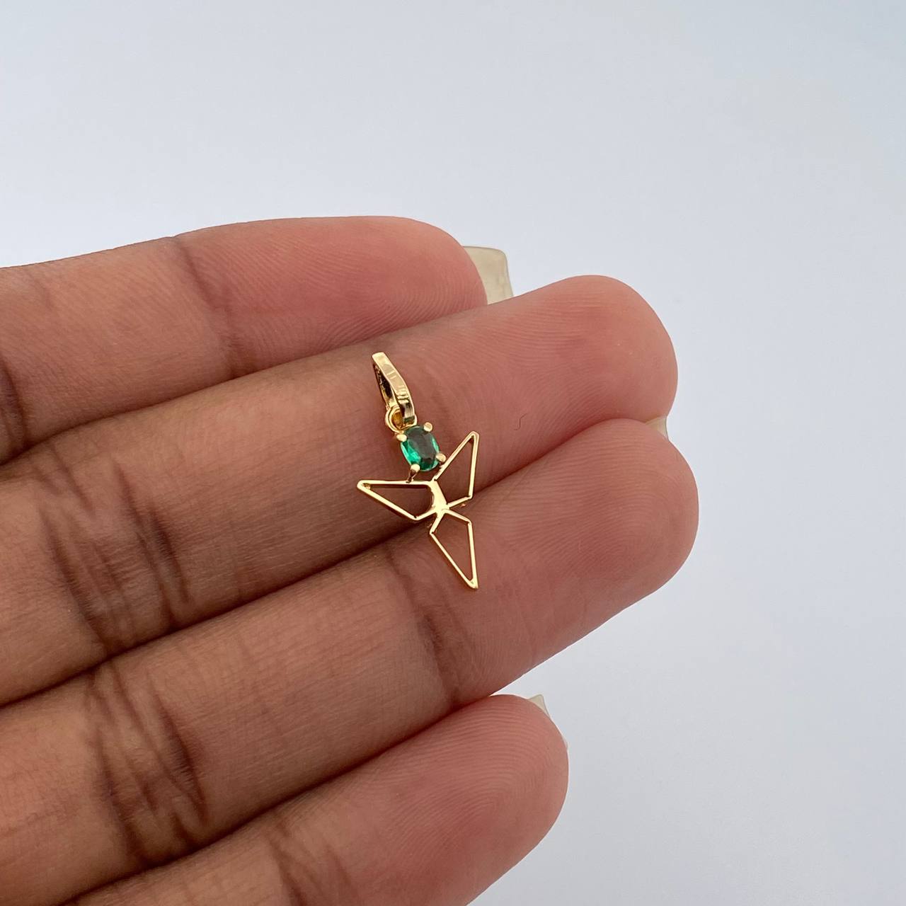 Dije Angel Figura Esmeralda 0.5gr / 3/4 in / Oro Amarillo 18K %