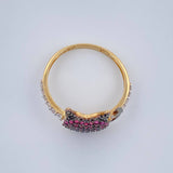 Anillo Corazon Devil 2.6gr / T7 3/4/ Tres Oros 18K %