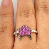 Anillo Corazon Devil 2.6gr / T7 3/4/ Tres Oros 18K %