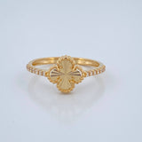 Anillo Trebol 2.15gr / T8 / Oro Amarillo 18K %