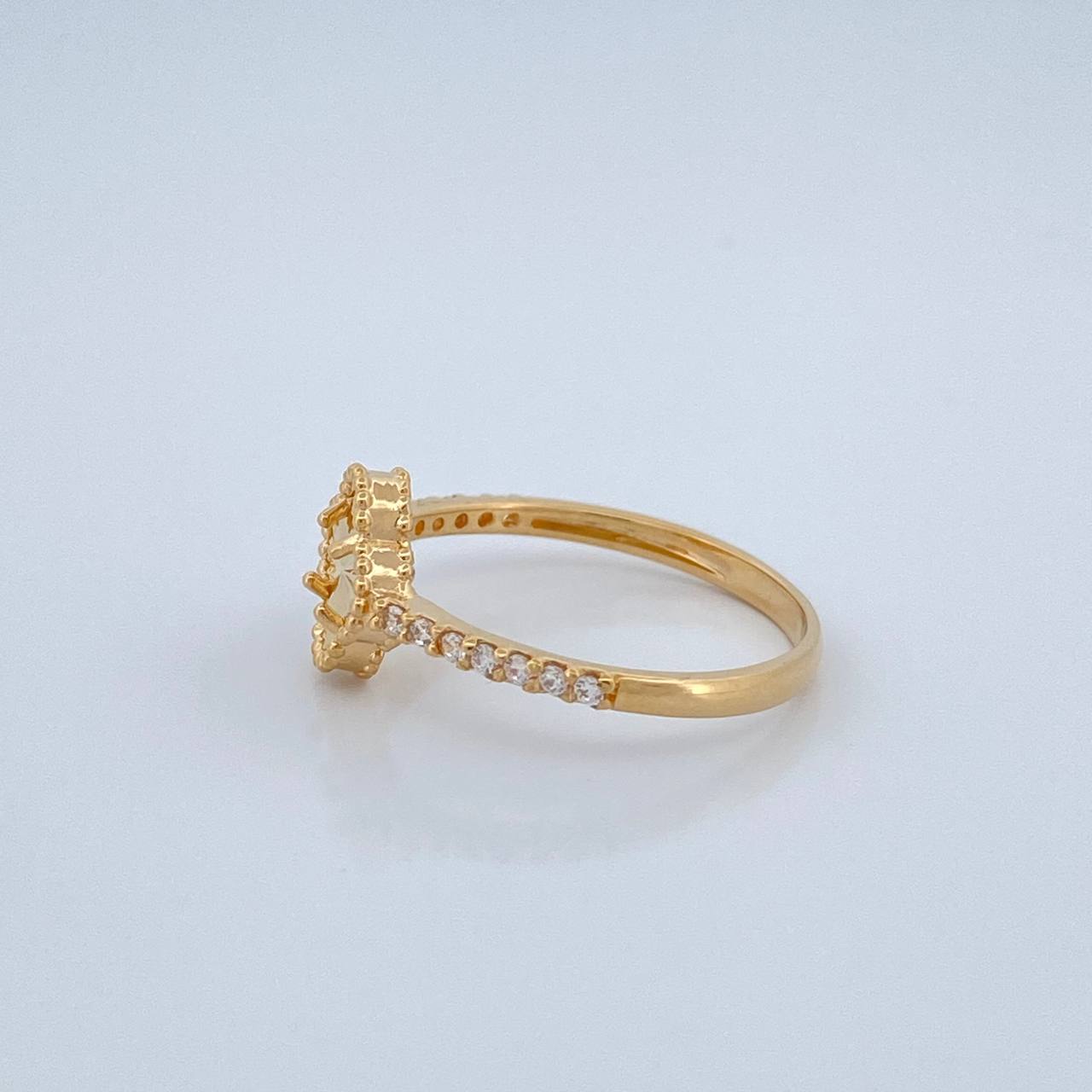 Anillo Trebol 2.15gr / T8 / Oro Amarillo 18K %
