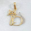 Cat Silhouette Pendant 1.55gr / 2.8cm (1.1in) / 18K Gold *