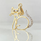 Cat Silhouette Pendant 1.55gr / 2.8cm (1.1in) / 18K Gold *