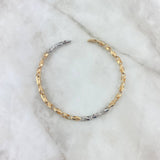 Bracelet Spiral Bipod 7.85gr / 20.5cm / 3.8mm Two Yellow White Gold ©
