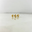 Stud Earrings Media Bead 0.55gr / 6mm Polished 18K Yellow Gold
