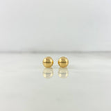 Stud Earrings Media Bead 0.55gr / 6mm Polished 18K Yellow Gold