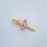 Dije Cruz Clavo Atada 3.8gr / 1 1/2 in / Tres Oros 18K %