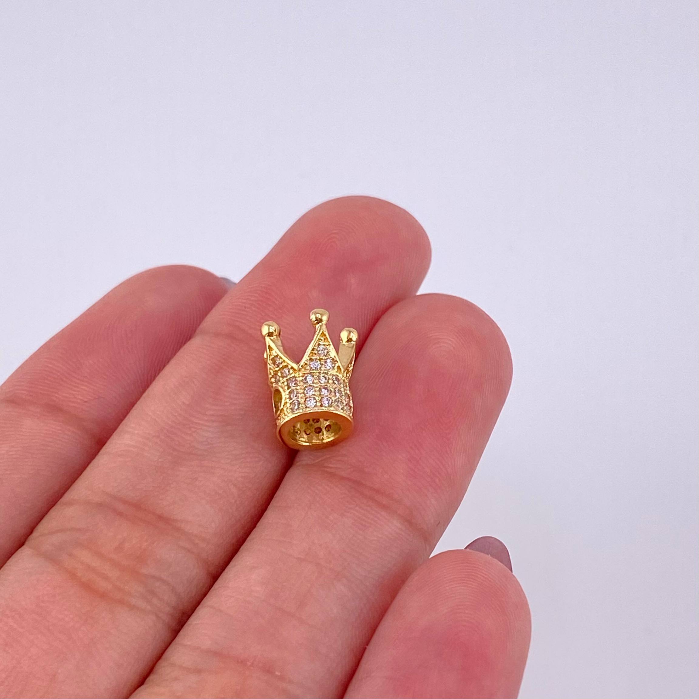 Herraje Corona 1.75g / 1/4 in Oro Amarillo 18K