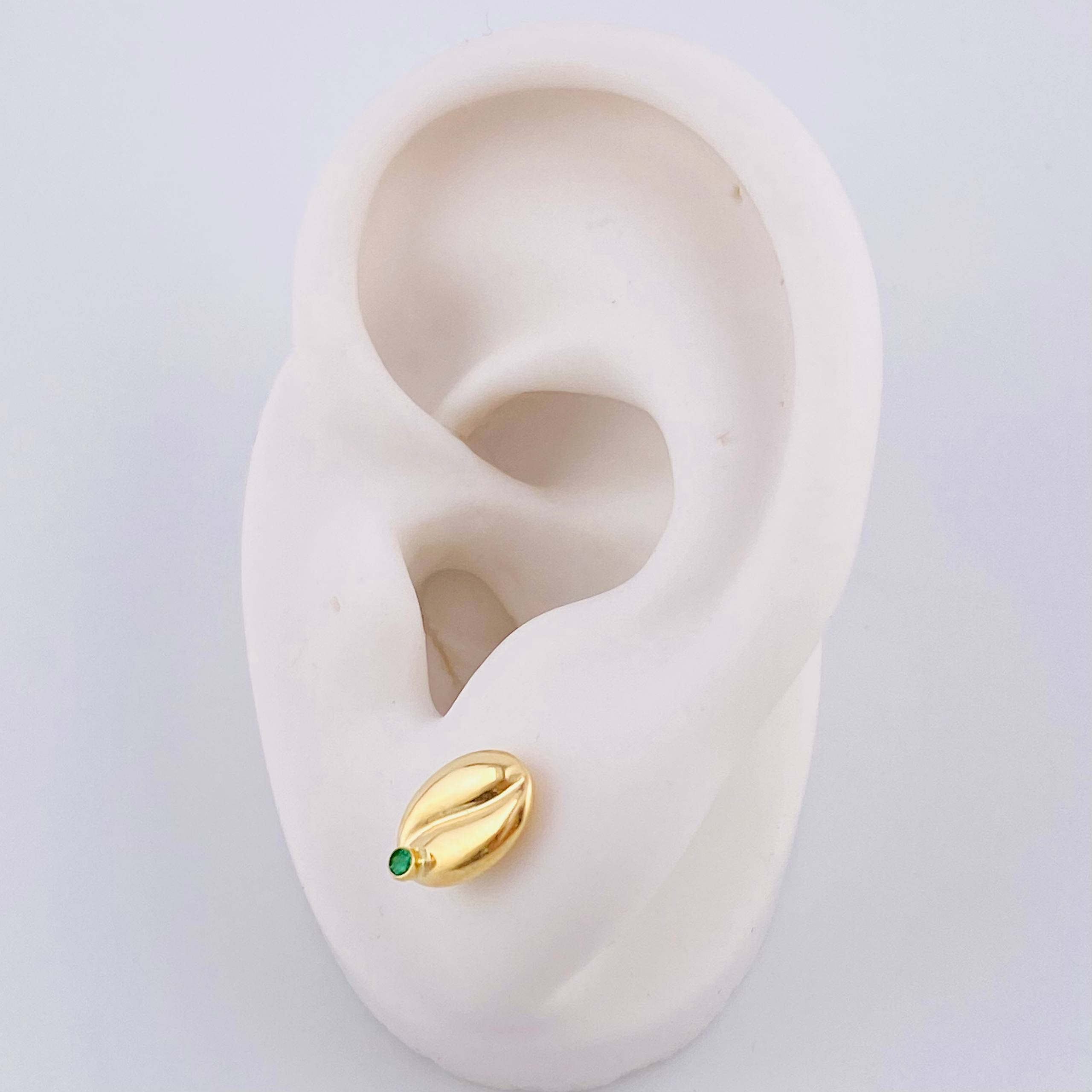 Topos Grano de Café 0.8g / in / 6.7mm Oro Amarillo 18K