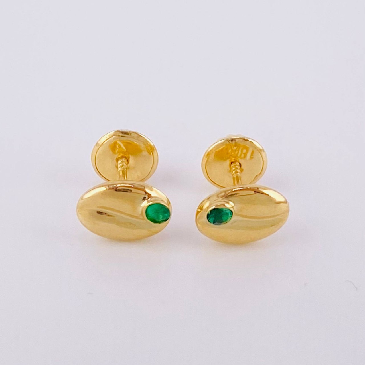 Topos Grano de Café 0.65g / in / 7.6mm Oro Amarillo 18K