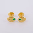 Stud Earrings Coffee Bean 0.65g / in / 7.6mm Yellow Gold 18K