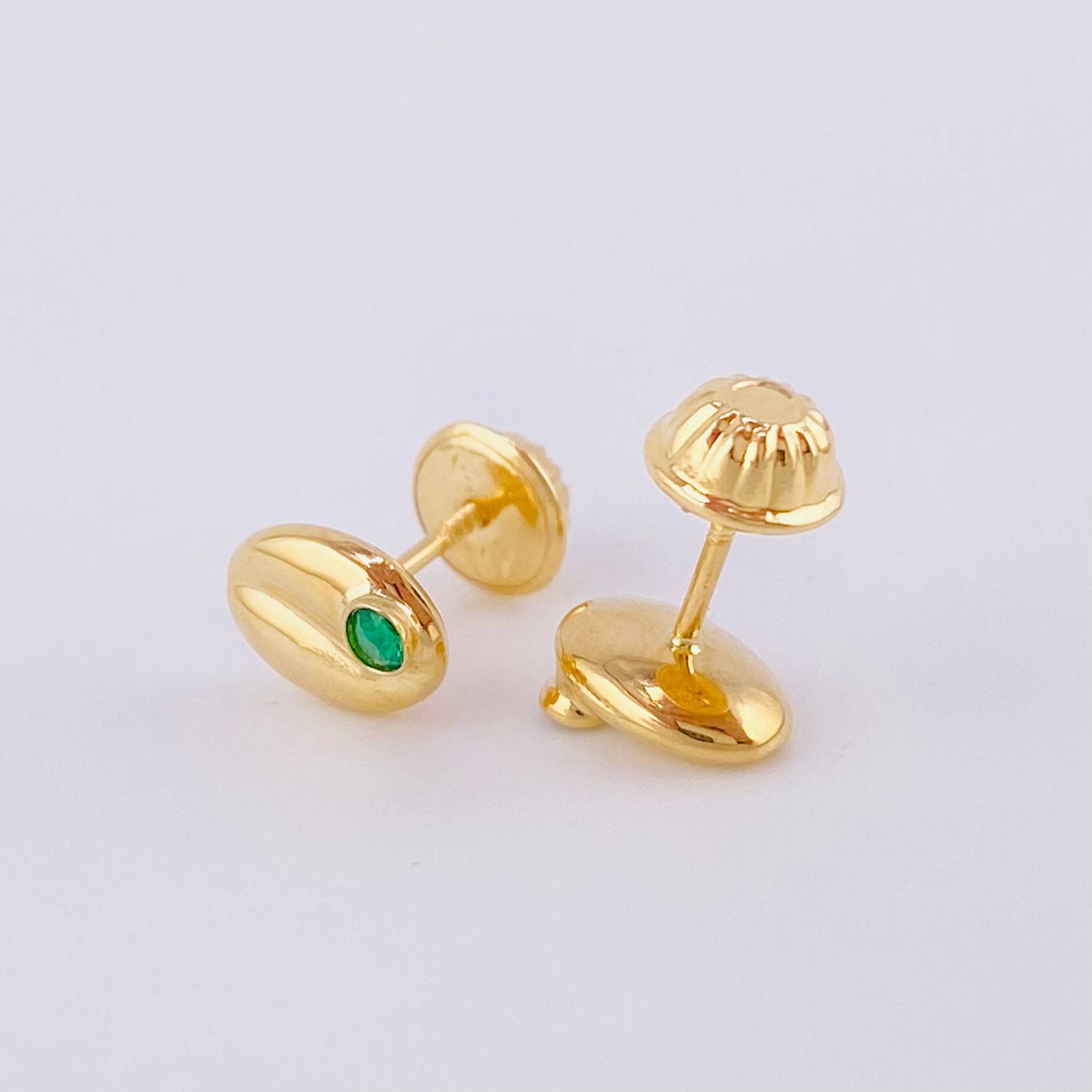 Topos Grano de Café 0.65g / in / 7.6mm Oro Amarillo 18K