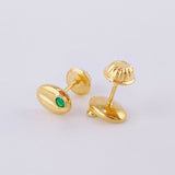 Topos Grano de Café 0.65g / in / 7.6mm Oro Amarillo 18K