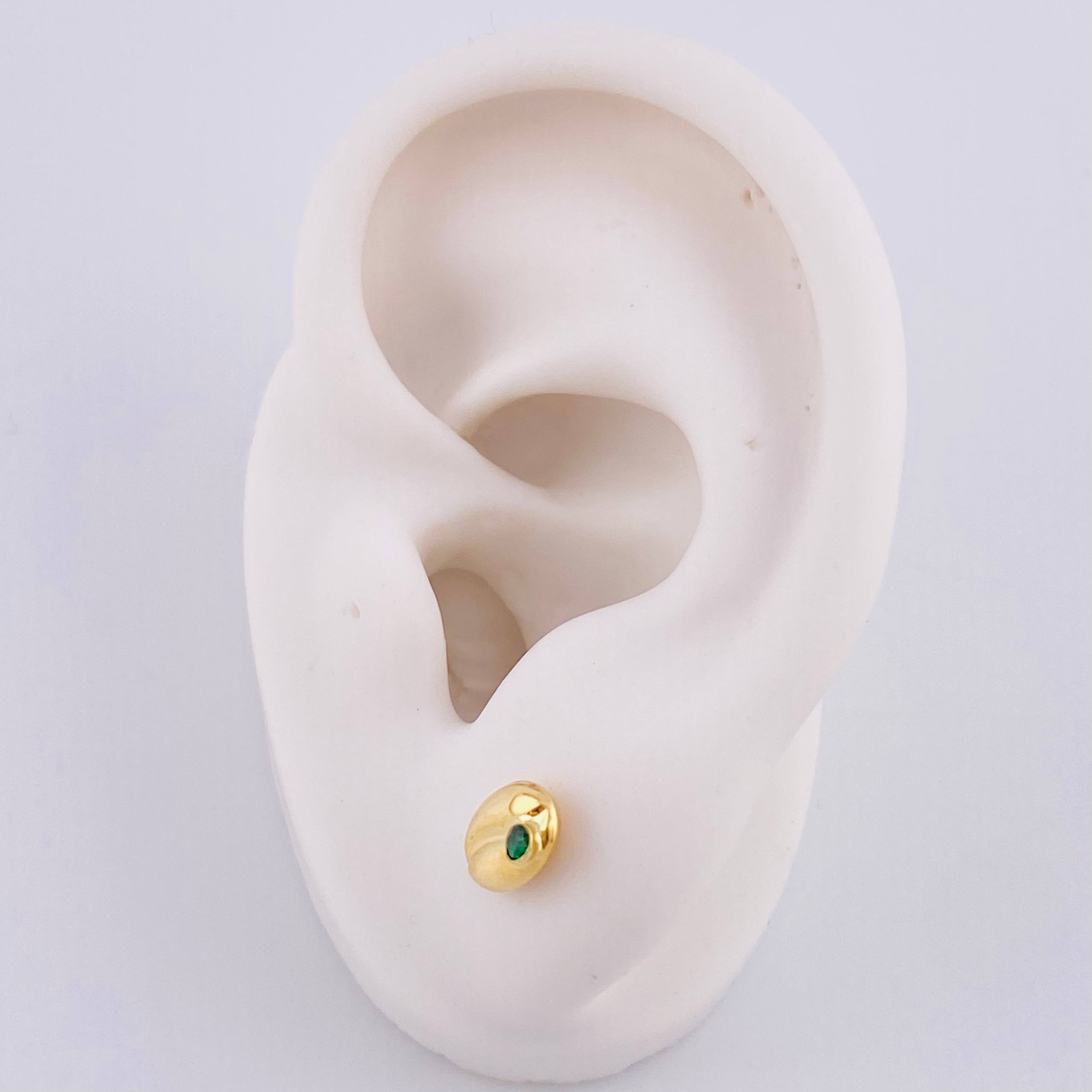 Topos Grano de Café 0.65g / in / 7.6mm Oro Amarillo 18K