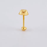 Heart Top Piercing 0.2g / 1/2 in 18K Yellow Gold