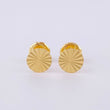 Diamond Cut Circle Stud Earrings 0.45g / in / 5.2mm Yellow Gold 18K