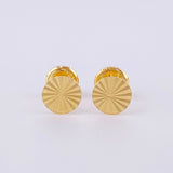 Diamond Cut Circle Stud Earrings 0.5g / in / 5.2mm Yellow Gold 18K