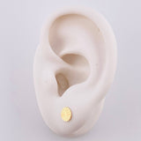 Diamond Cut Circle Stud Earrings 0.45g / in / 5.2mm Yellow Gold 18K