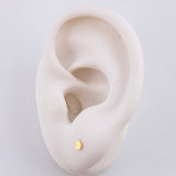 Diamond Cut Circle Stud Earrings 0.4g / in / 4mm Yellow Gold 18K