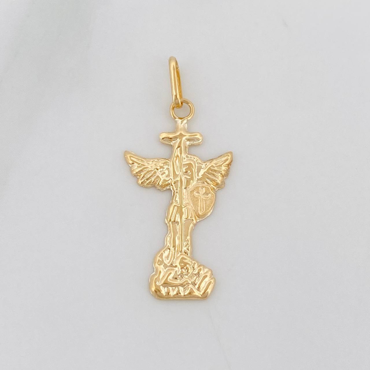 Dije San Miguel Arcangel 0.65g / 1 in Oro Amarillo 18K