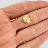 Herraje Virgen Milagrosa 0.55g / 1/2 in Oro Amarillo 18K