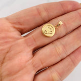 Dije Corona 0.85g / 3/4 in Oro Amarillo 18K