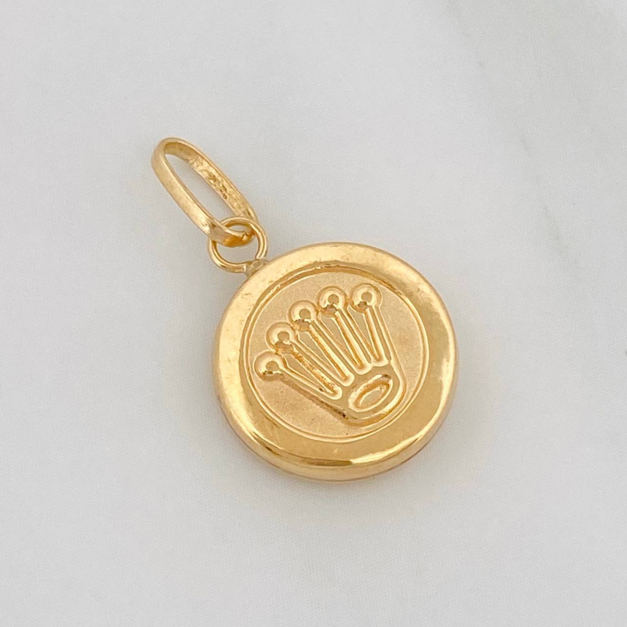 Dije Corona 0.6g / 1 1/4 in Oro Amarillo 18K