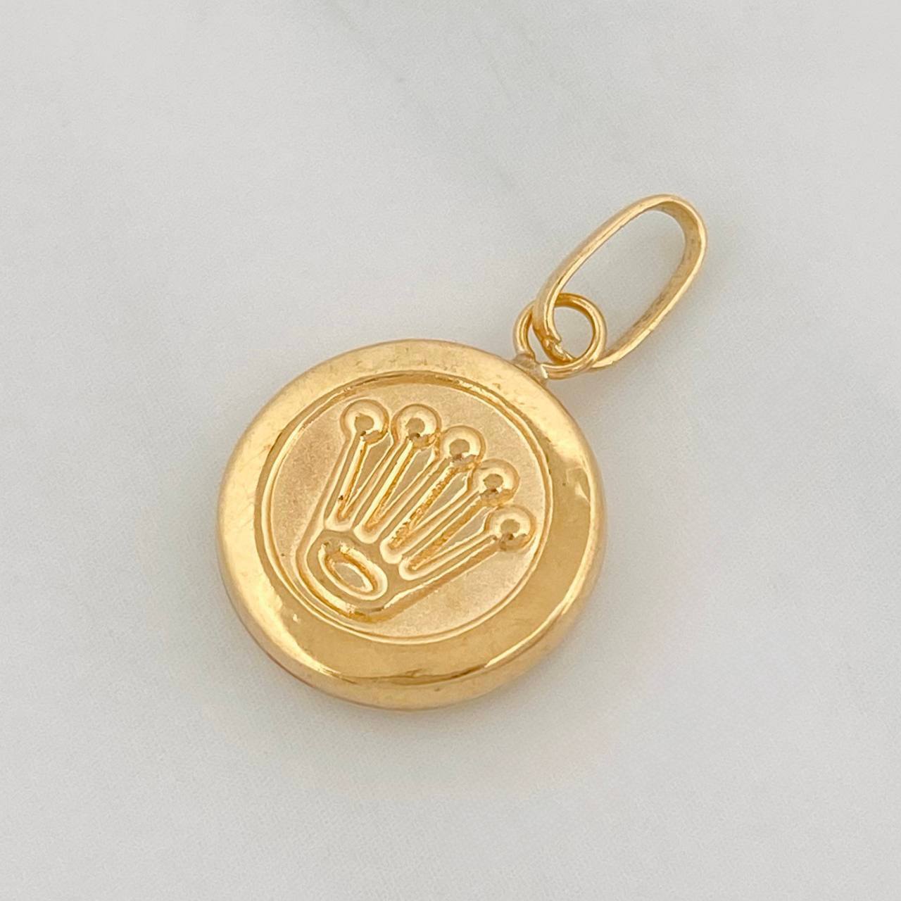 Dije Corona 0.6g / 1 1/4 in Oro Amarillo 18K