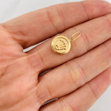 Dije Corona 0.6g / 1 1/4 in Oro Amarillo 18K