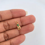Dije Gc Figura Esmeralda 0.35gr / 3/4 in / Oro Amarillo 18K %