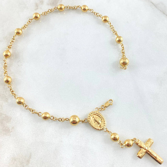 Denario Virgin Miraculous Anklet 5.3gr / 9.4in / 18K Gold