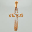 Dije Cruz Jesus 2.3gr / 1 1/2 in / Oro Rosa 18K $