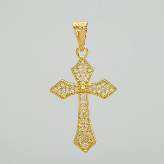 Dije Cruz Gotica 1.9gr / 1 1/2 in / Oro Amarillo 18K $