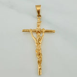 Dije Cruz Cristo 3.4gr / 1 3/4 in / Oro Amarillo 18K $