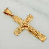 Dije Cruz Cristo 2.7gr / 1 1/2 in / Oro Amarillo 18K $
