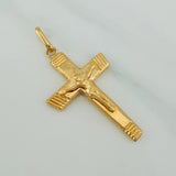Dije Cruz Cristo 1.5gr / 1 1/2 in / Oro Amarillo 18K $