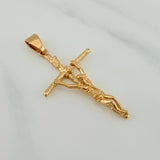 Dije Cruz Cristo 3.65gr / 1 3/4 in / Oro Amarillo 18K $