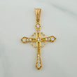 Dije Cruz Corazones 1.3gr / 1 1/4 in / Oro Amarillo 18K $