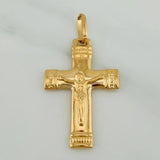 Dije Cruz Cristo 1.7gr / 1 1/2 in / Oro Amarillo 18K $