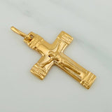 Dije Cruz Cristo 1.7gr / 1 1/2 in / Oro Amarillo 18K $