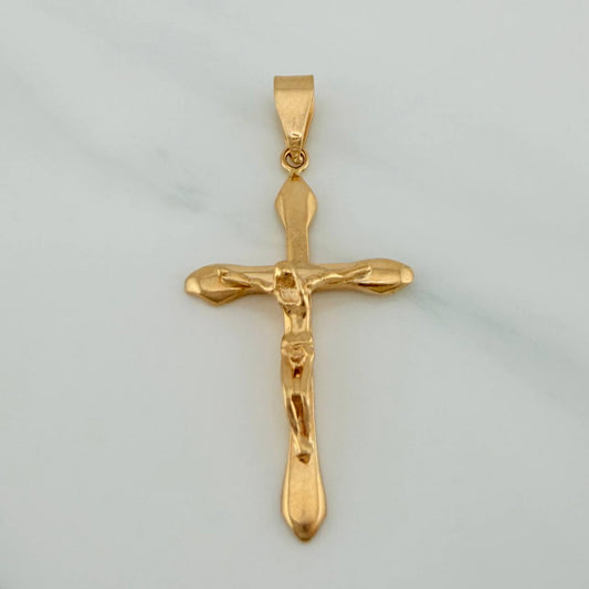Dije Cruz Cristo 2.45gr / 1 3/4 in / Oro Amarillo 18K $