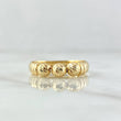 Anillo Trio De Bolas 1.65gr / T8 3/4 / 5mm Bolas Diamantadas Oro Amarillo 18K