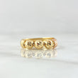 Anillo Trio De Bolas 1.6gr / T7 1/2 / 5mm Bolas Diamantadas Dos Oros Amarillo Rosa 18K