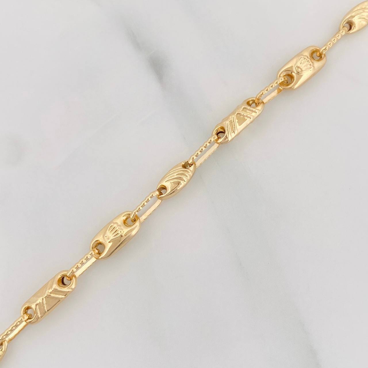 Pulso Rustico Corona 4.1g / 7 3/4 in / 4.1mm Oro Amarillo 18K
