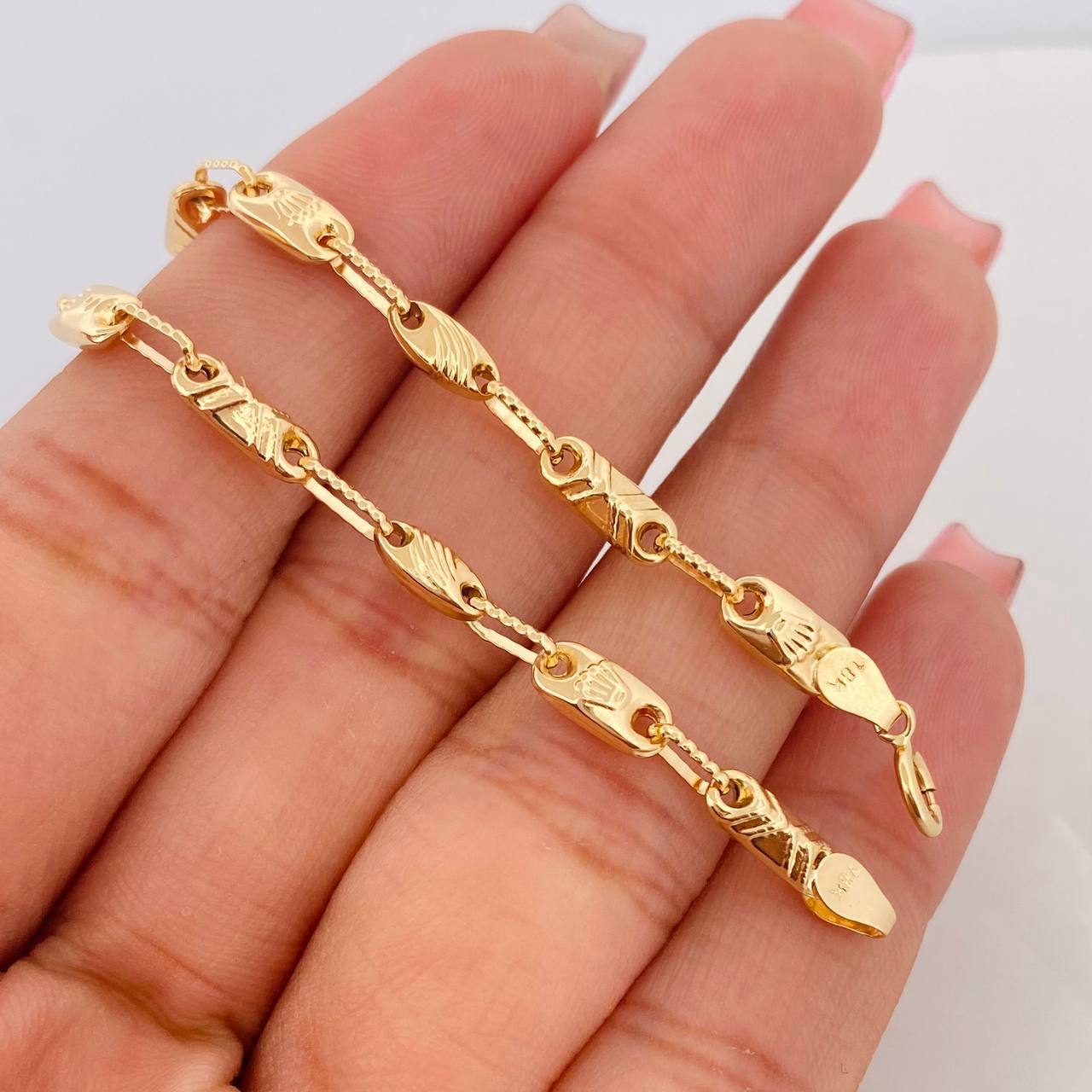 Pulso Rustico Corona 4.1g / 7 3/4 in / 4.1mm Oro Amarillo 18K